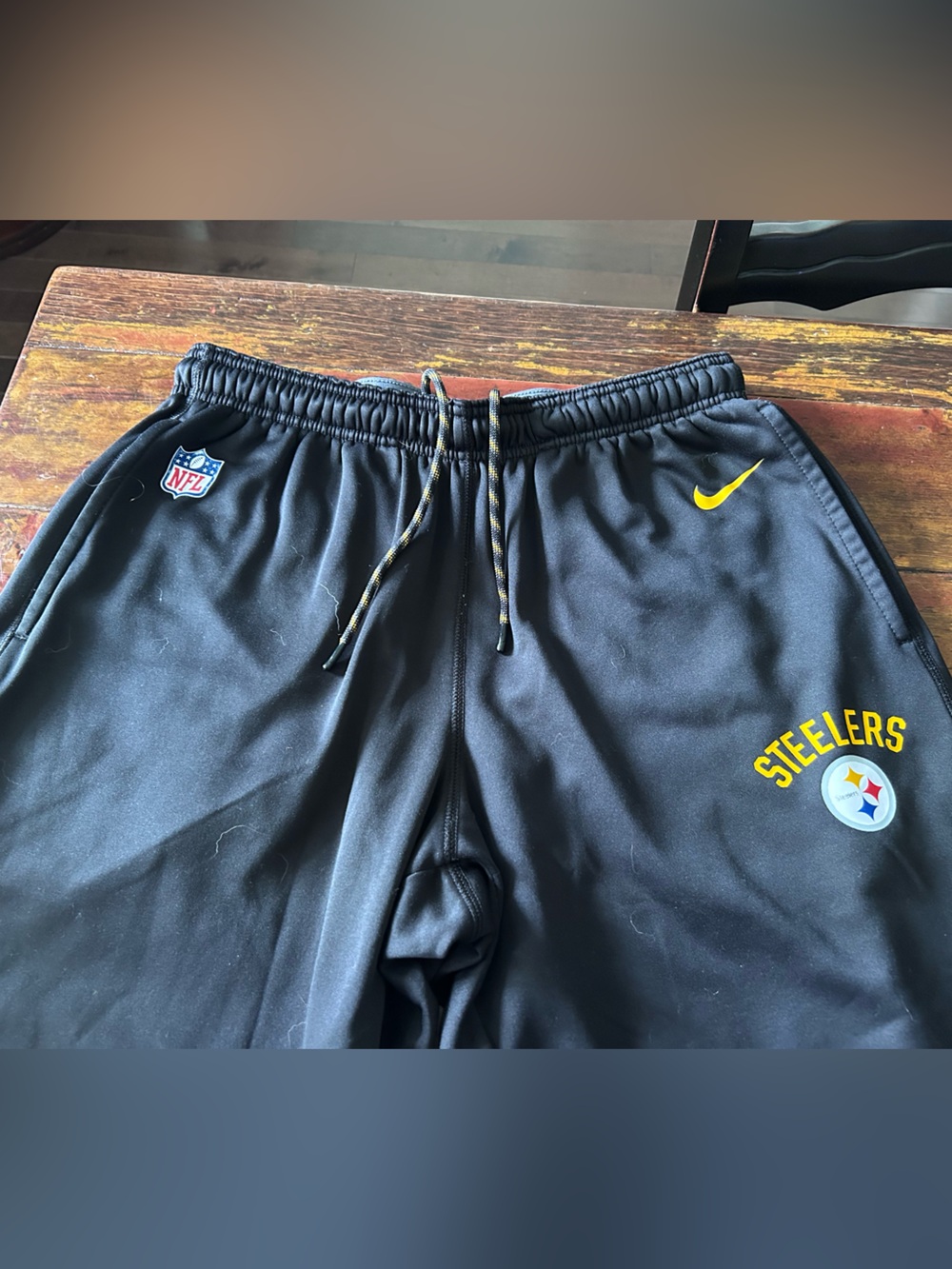 NFL Black and Yellow Kids Sweatpants with Drawstring
